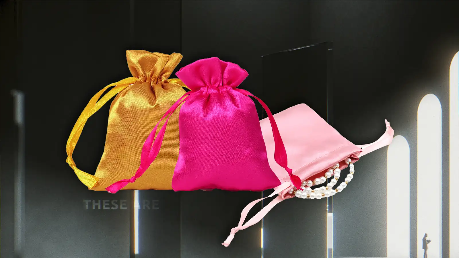 Silk Type Drawstring Bags