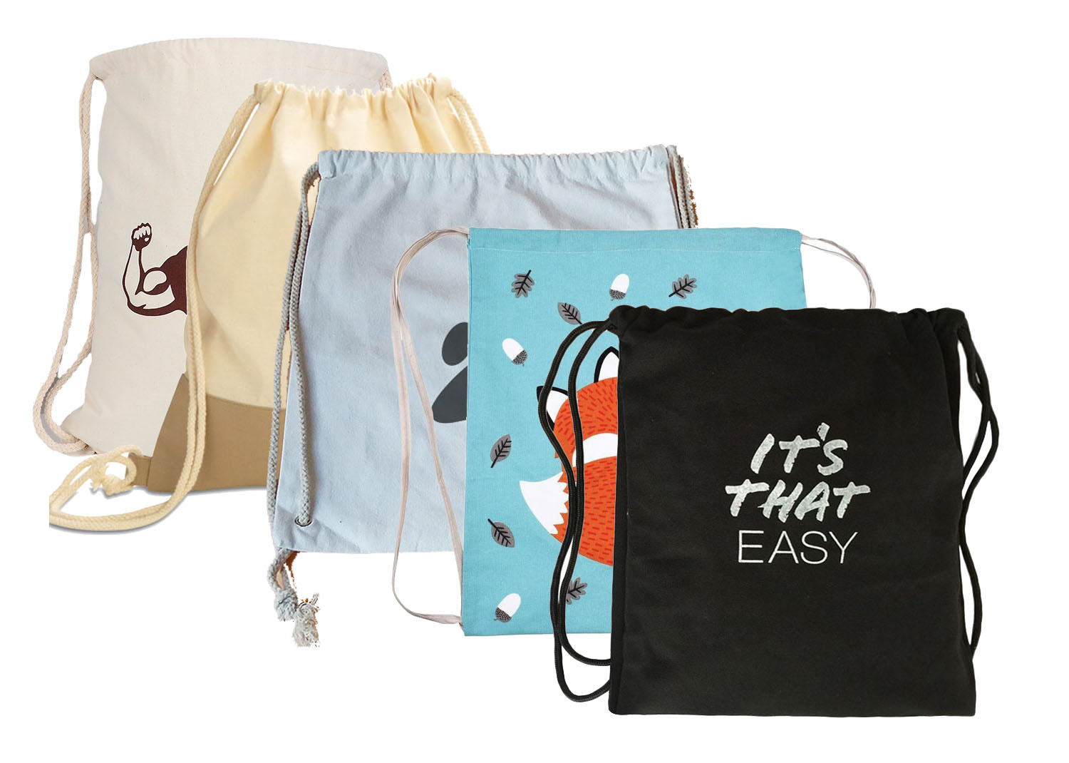 Ployester Drawstring Backpack with zipper for Beach Daily Traveling Gym Pouch Bag