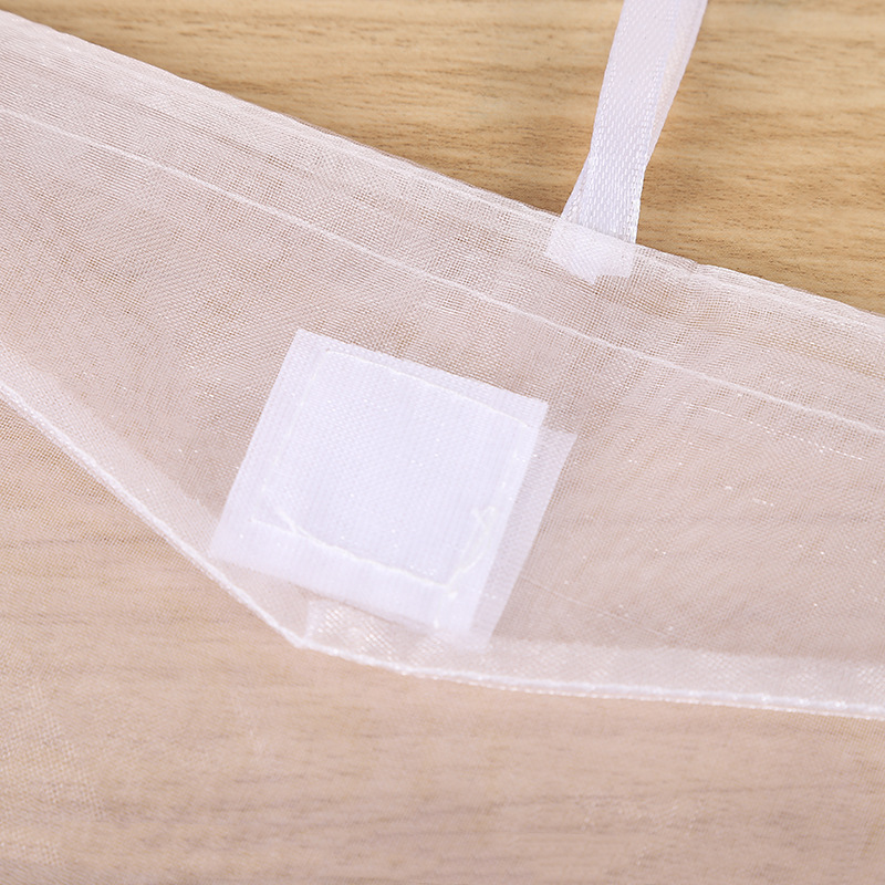 Customized Logo Product Accessory Packing Organza Bag with Velcro Closure