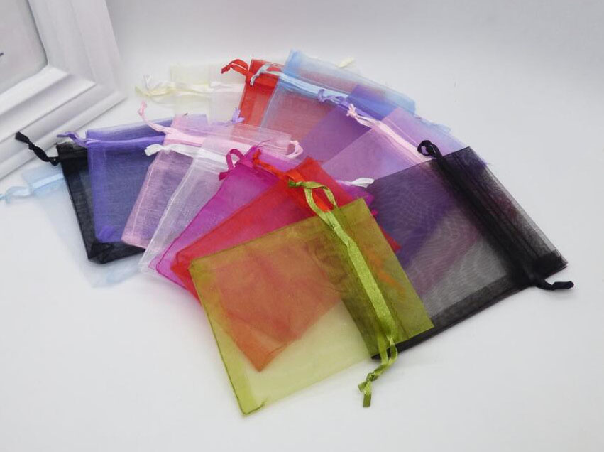 Customized Logo Product Accessory Packing Organza Bag with Velcro Closure