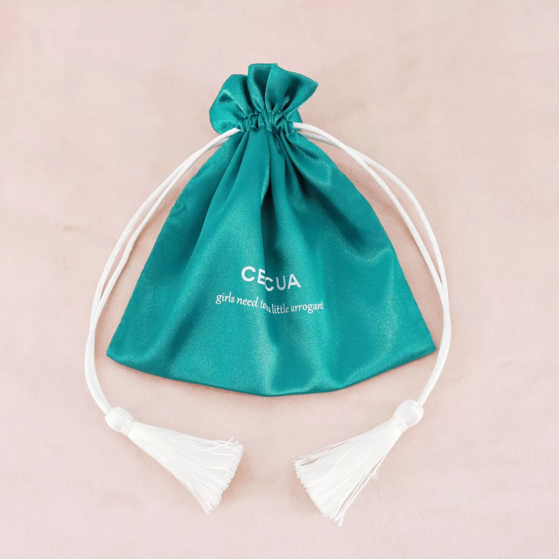 Satin Jewelry Packaging Pouch with tassels