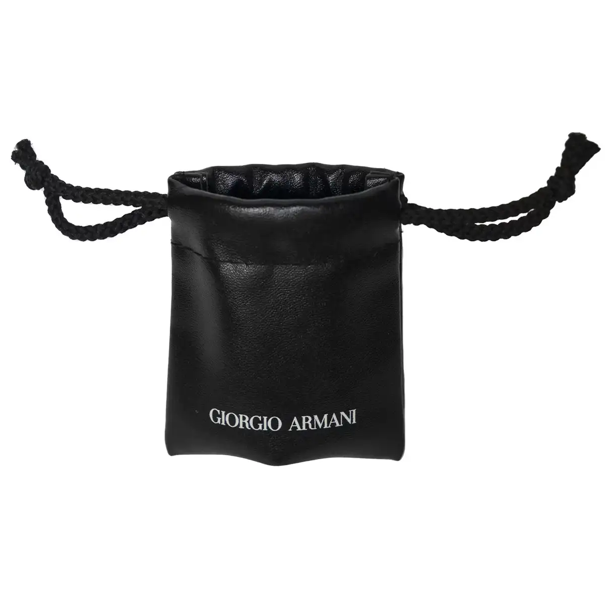 Schwarze Echtleder-Schmuckverpackungsbeutel mit individuellem Logo