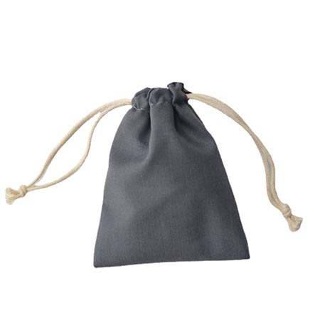 High Quality Grey Cotton Bags Drawstring Cosmetics Bags
