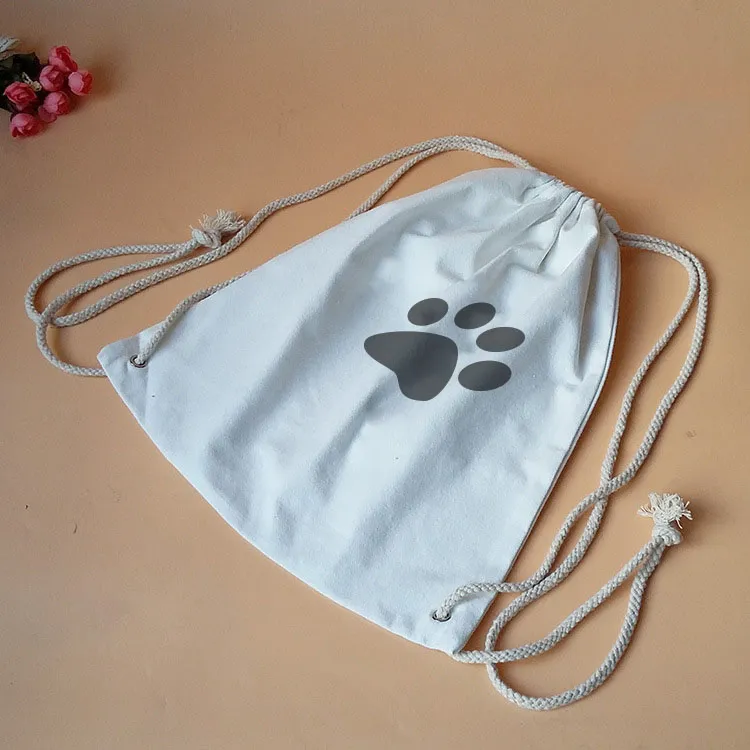 Cotton Drawstring Backpack | Eco-Friendly & Reusable | for Gym, School, Travel & Promotional Events | Custom Logo KY-DB221122C02-14