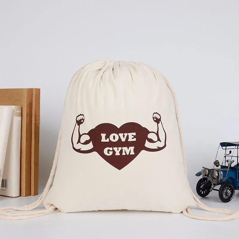Cotton Drawstring Backpack | Eco-Friendly & Reusable | for Gym, School, Travel & Promotional Events | Custom Logo KY-DB221122C02-21