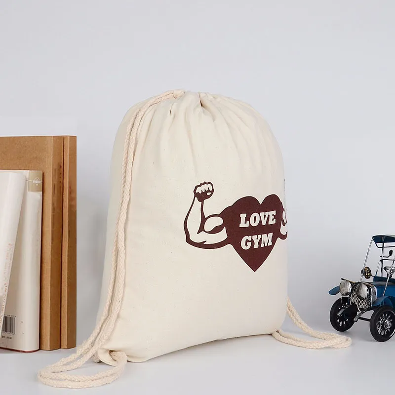 Cotton Drawstring Backpack | Eco-Friendly & Reusable | for Gym, School, Travel & Promotional Events | Custom Logo KY-DB221122C02-22