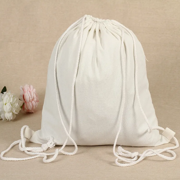 Cotton Drawstring Backpack | Eco-Friendly & Reusable | for Gym, School, Travel & Promotional Events | Custom Logo KY-DB221122C02-24