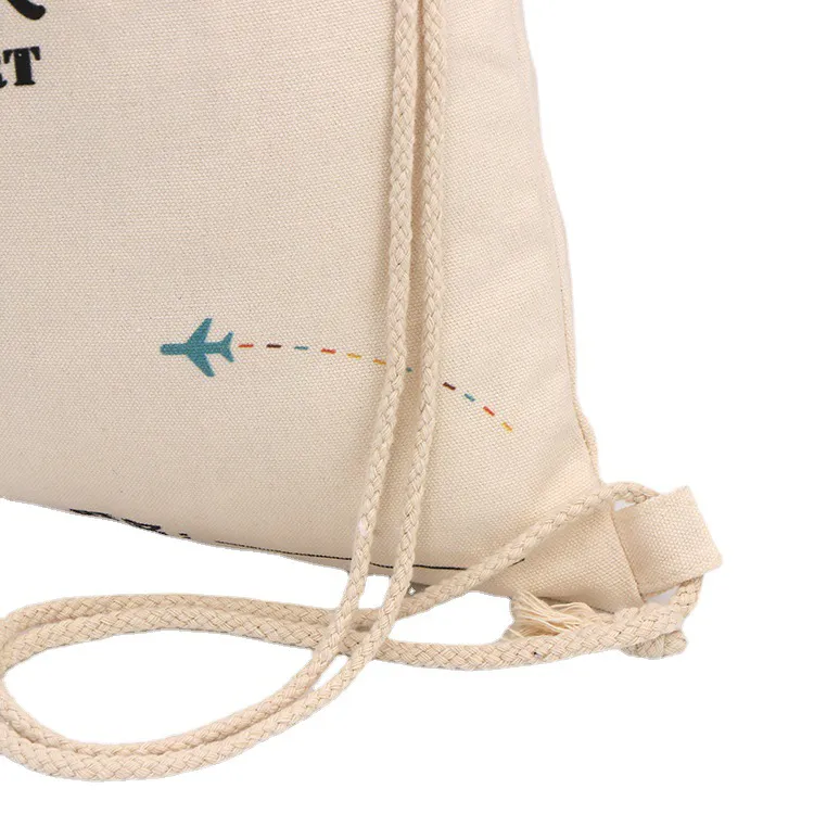 Cotton Drawstring Backpack | Eco-Friendly & Reusable | for Gym, School, Travel & Promotional Events | Custom Logo KY-DB221122C02-34