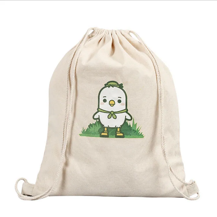 Cotton Drawstring Backpack | Eco-Friendly & Reusable | for Gym, School, Travel & Promotional Events | Custom Logo KY-DB221122C02-41