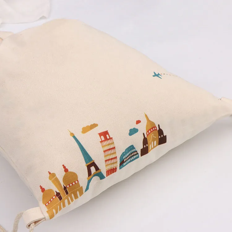 Fashion Cotton Printed Bags Natural Cotton Simple Backpack KY-DB221122C14-4