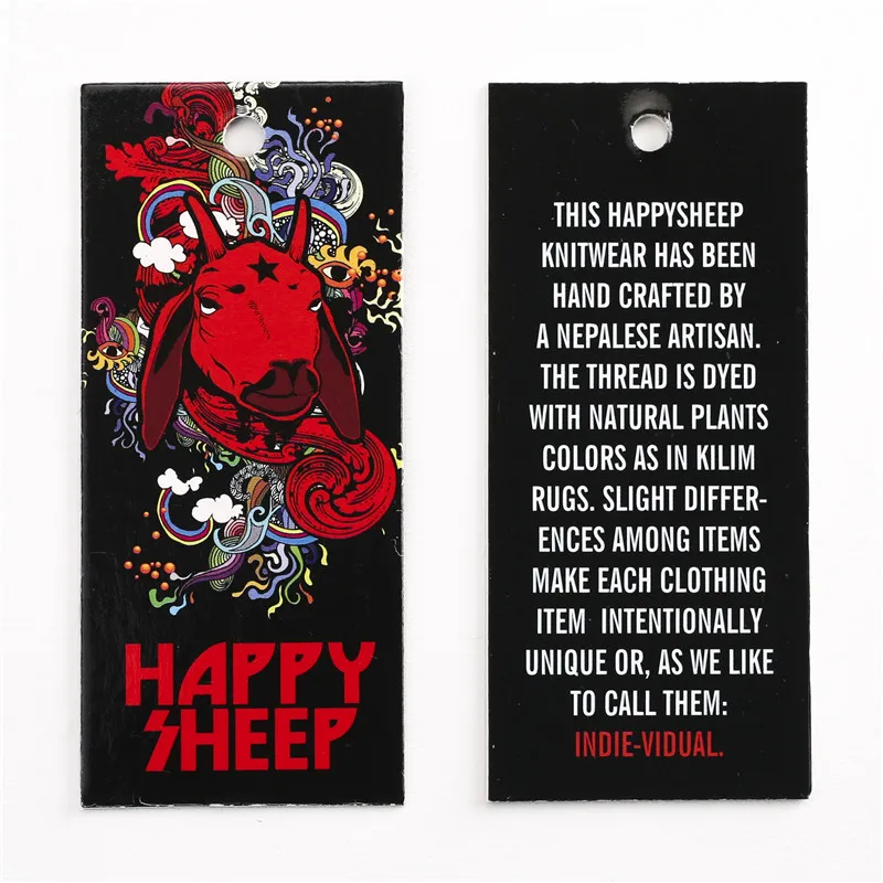 Customized High Quality Hang Tags/Swing Tickets/Price Tickets KY-TG22072301-6