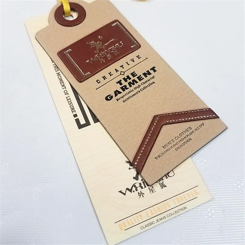 Étiquette à corde élastique design personnalisée, vente chaude   KY-TG25072301-6