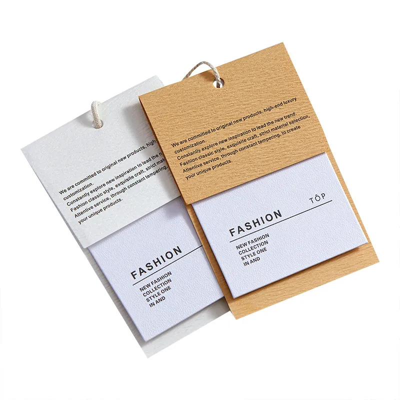 Kraft Paper Garment Hang Tags, Widely Used for Fashionable Accessories, Garment/Bags/Shoes KY-TG25072302-4