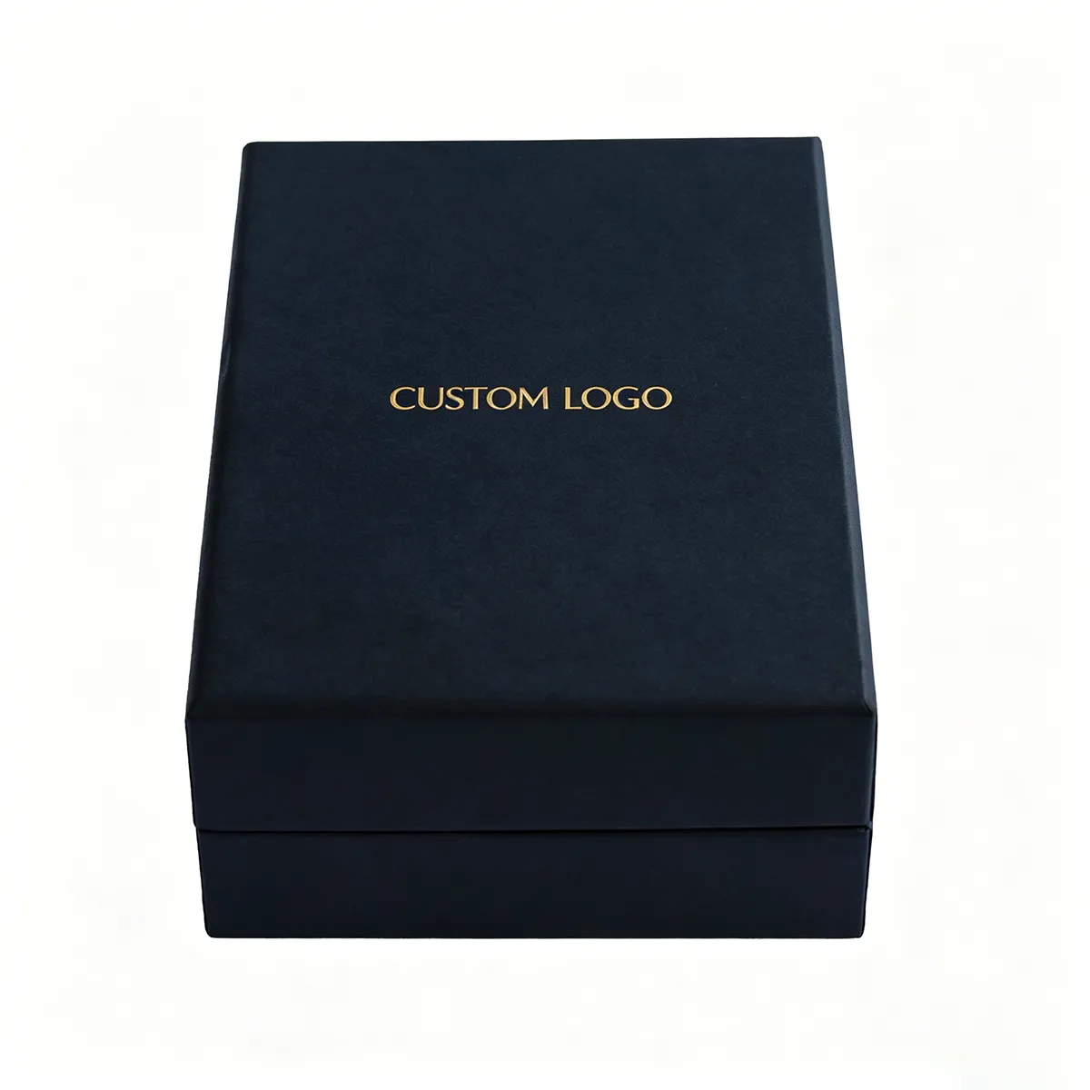 Rigid Lid & Base Gift Box – Matte Black with Gold Foil Logo – Multi‑Purpose