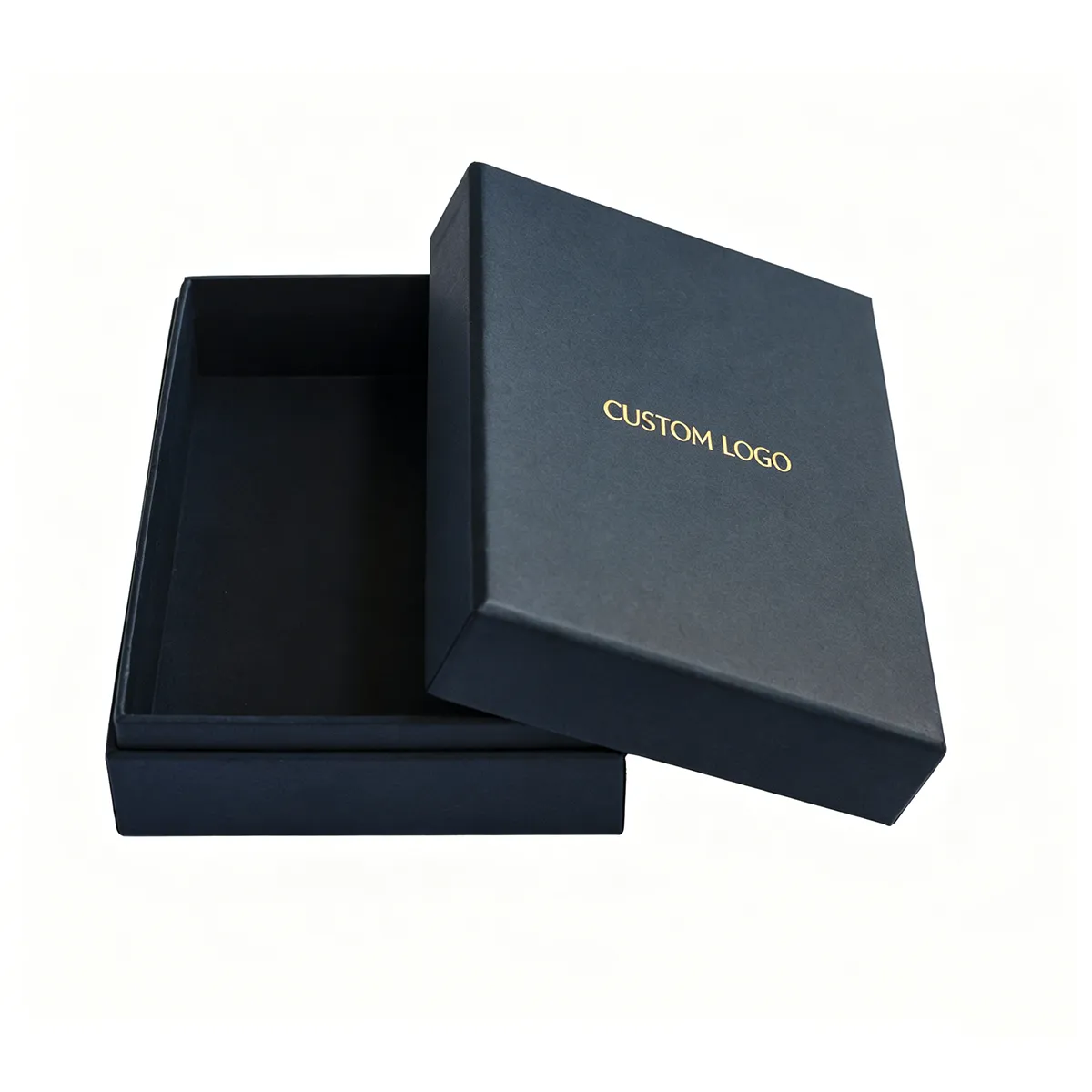 Rigid Lid & Base Gift Box – Matte Black with Gold Foil Logo – Multi‑Purpose PBX26060202-4