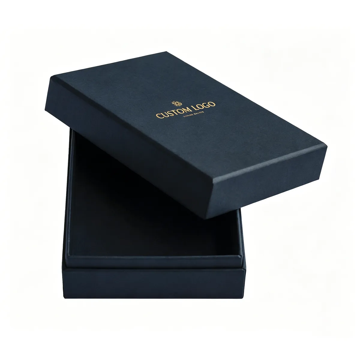 Rigid Lid & Base Gift Box – Matte Black with Gold Foil Logo – Multi‑Purpose PBX26060202-5