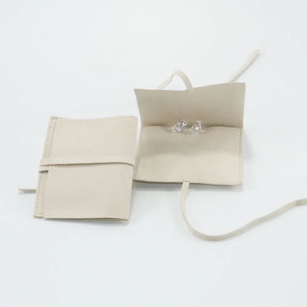 Kordelzugbeutel | Klappverschluss mit Schleifenverschluss | Mikrofaser / Wildleder / Samt | für Schmuck & Geschenke KY-LTB22111107-13