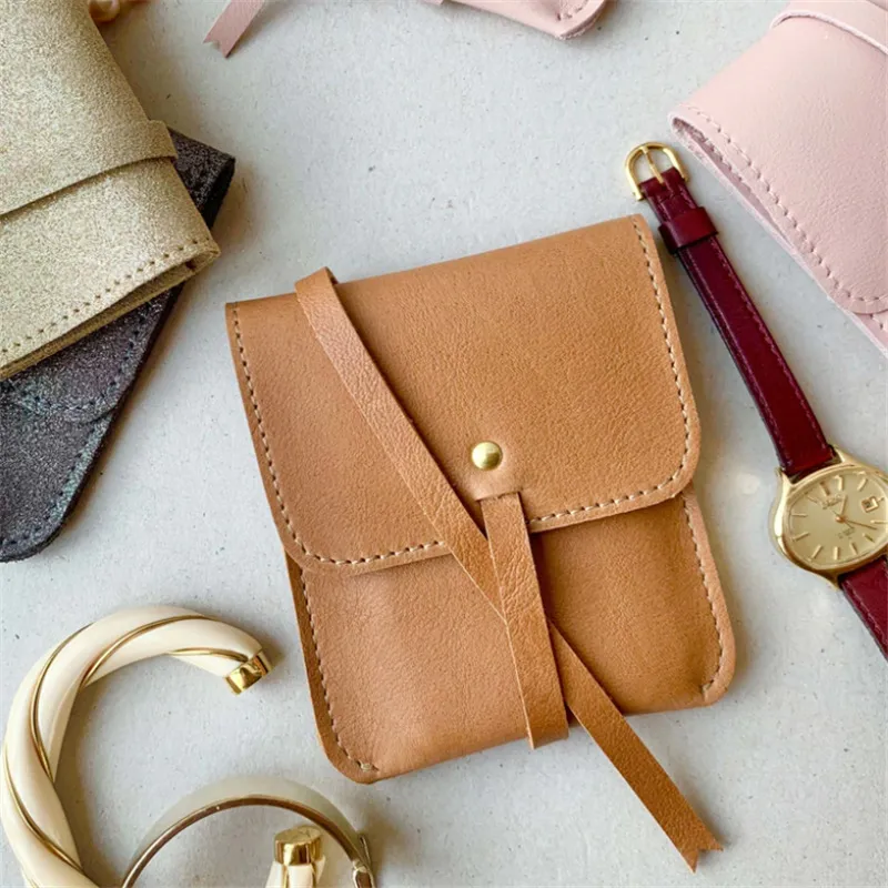 High Quality Reusable PU Leather Jewelry Packaging Bags Drawsrting Pouch KY-LTB22111111-4