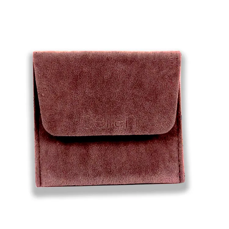 High Quality Reusable Suede Fabric Jewelry Packaging Pouch with Button KY-LTB22111112-22
