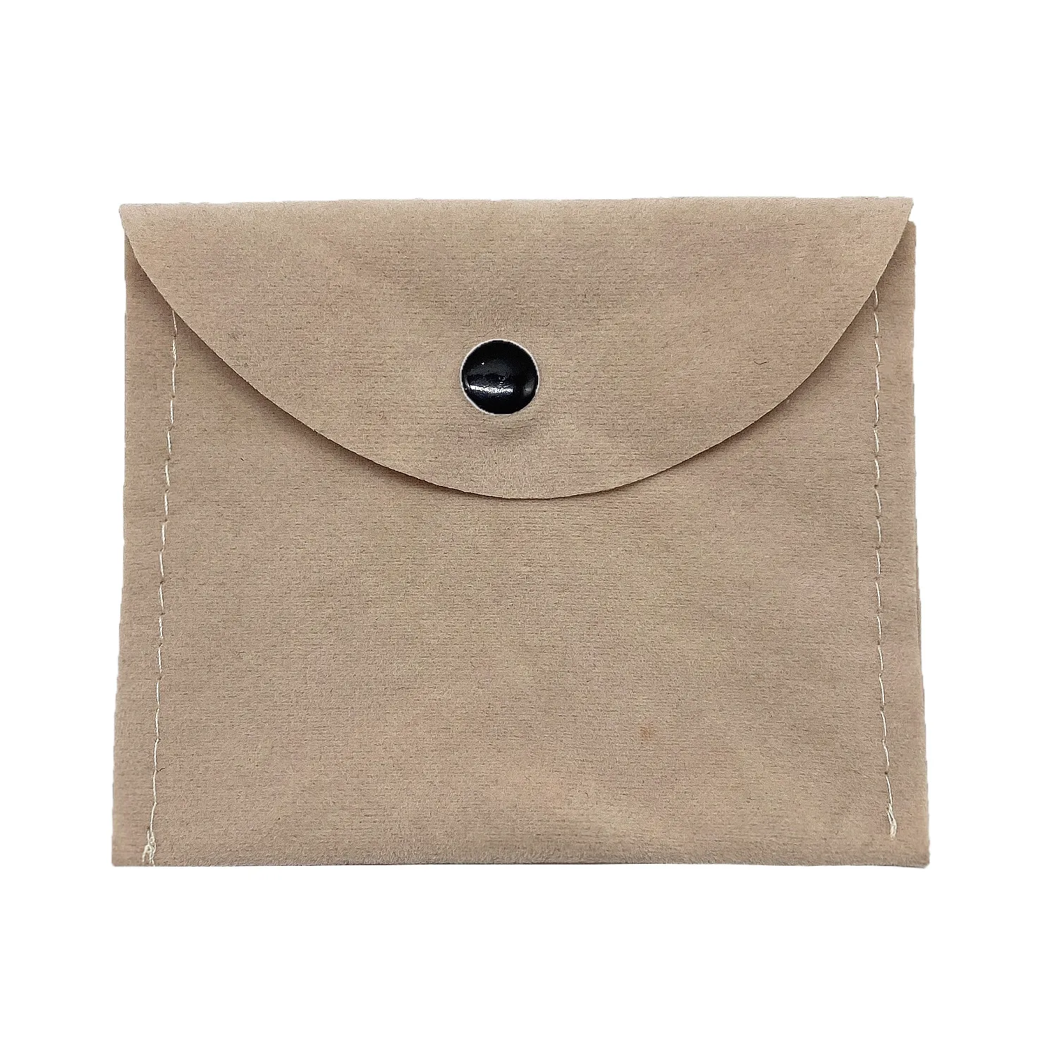 High Quality Reusable Suede Fabric Jewelry Packaging Pouch with Button KY-LTB22111112-32