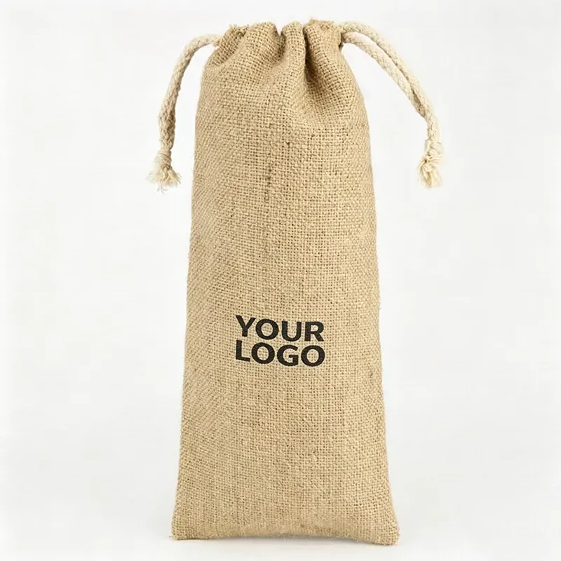 Best Price Eco-Friendly Linen Gift Bag with Jute Cord KY-LB22072602-12