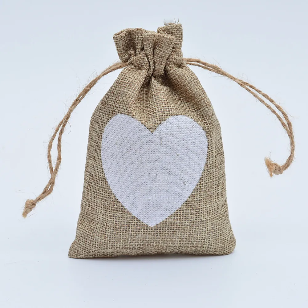 Sac à cordon en lin de haute qualité pour Noël   KY-T1LB24101301-21