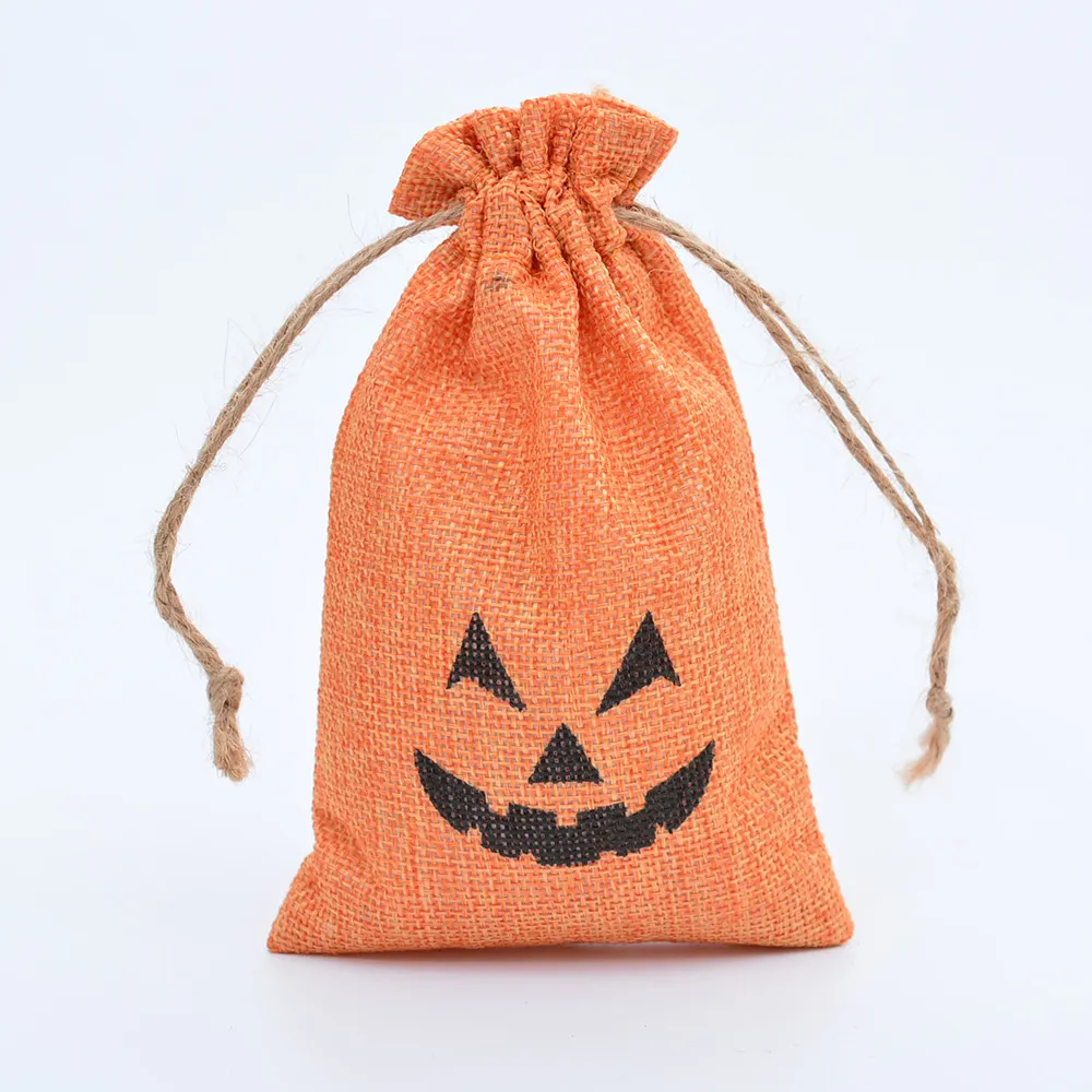 Sac à cordon en lin de haute qualité pour Noël   KY-T1LB24101301-22