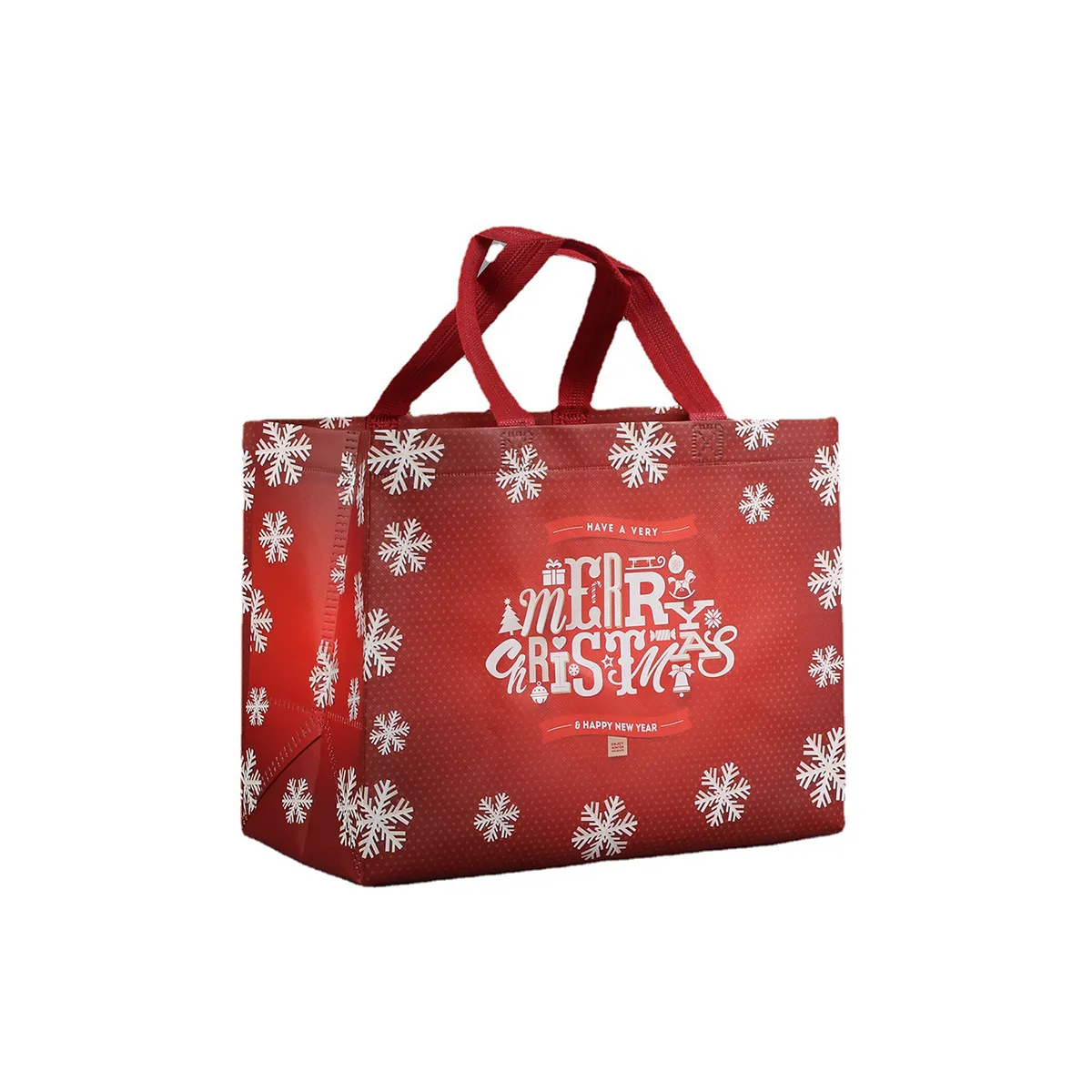 Custom Personalized Merry Christmas Non-woven Drawstring Bags Tote Bags KY-T1NB24101301-21