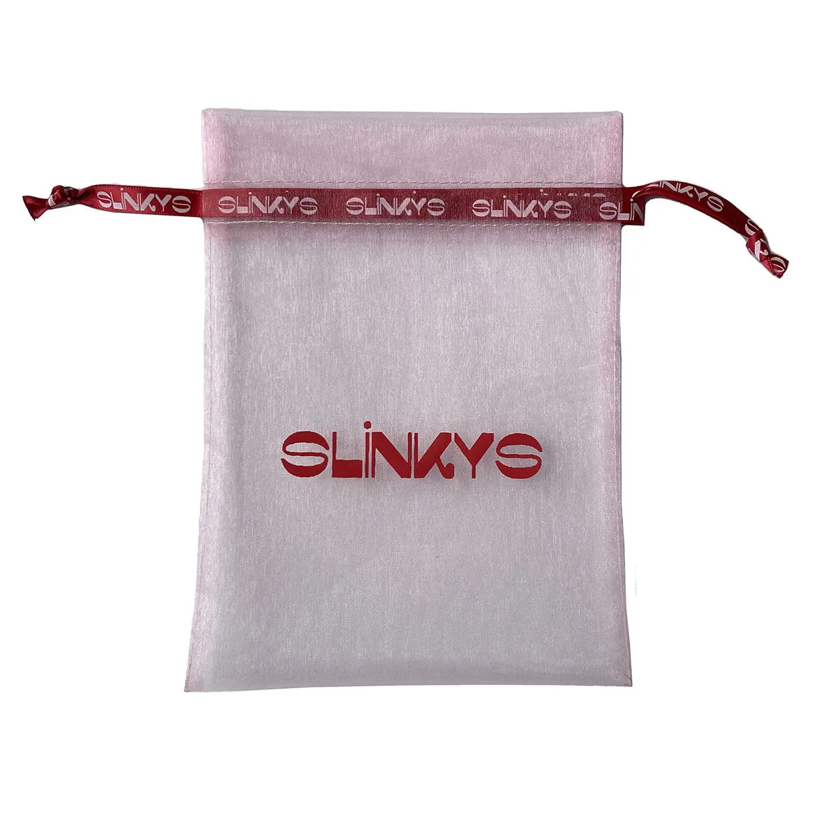 Organza Gift Grocery Drawstring Pouch Custom Logo Red/Pink Organza Bag