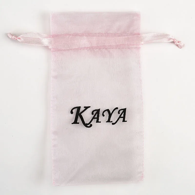 Sac cadeau organza personnalisé avec logo pour courses   KY_OB22072602-31