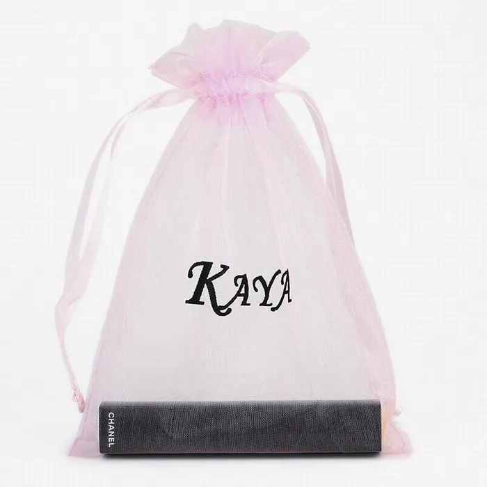 Sac cadeau organza personnalisé avec logo pour courses   KY_OB22072602-32