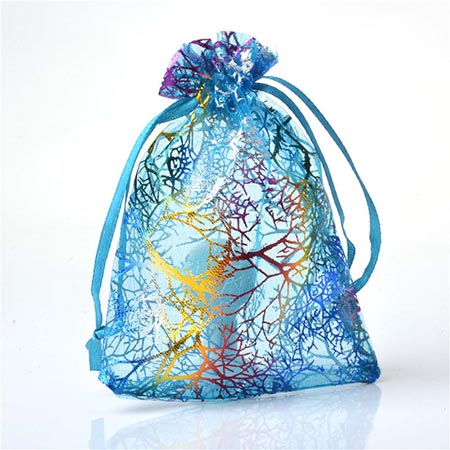 Coral Colorful Fashionable Organza Gift Bag