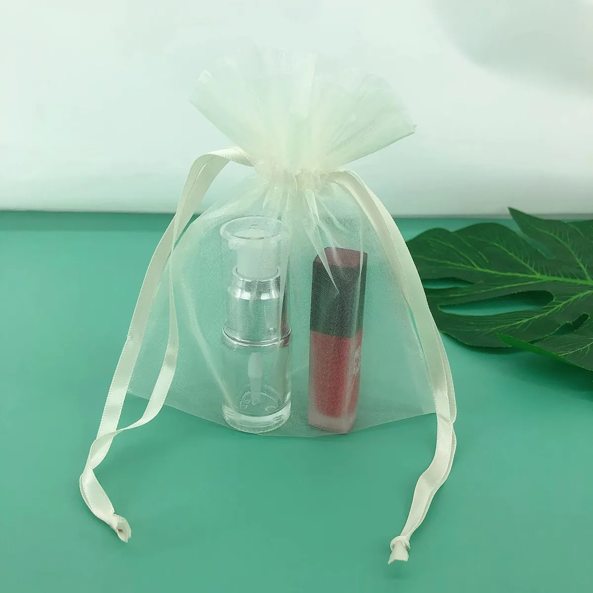 Sacs d'emballage organza pour cosmétiques, parfums, vin rouge, rouge à lèvres ou bijoux   KY_OB22080703-21