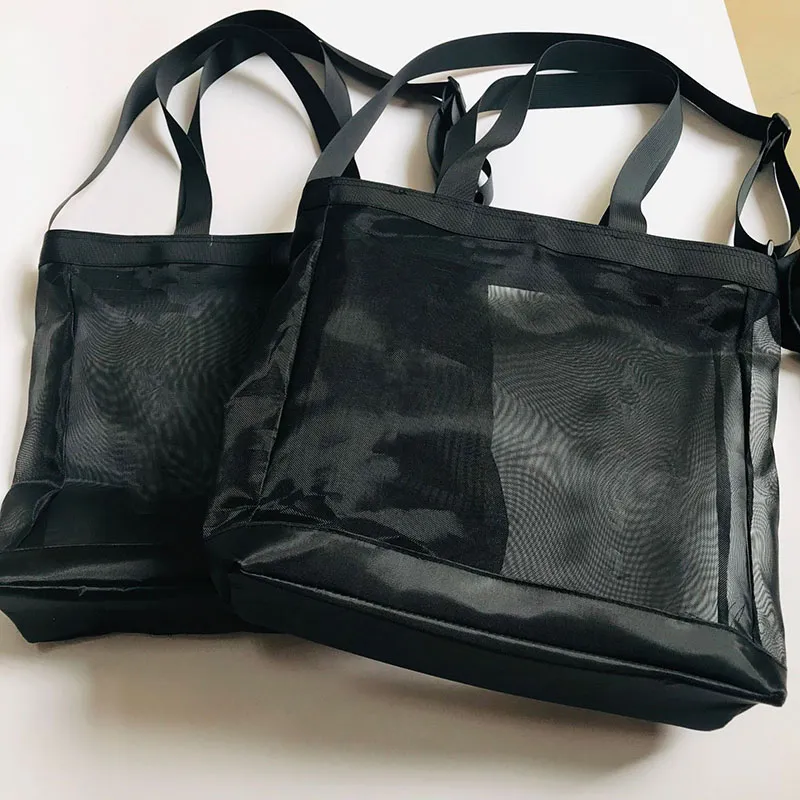 Black Organza Tote Bag | Zipper or Velcro Closure | 40x30cm Promotional Shopping Bag KY_OB22080705-24