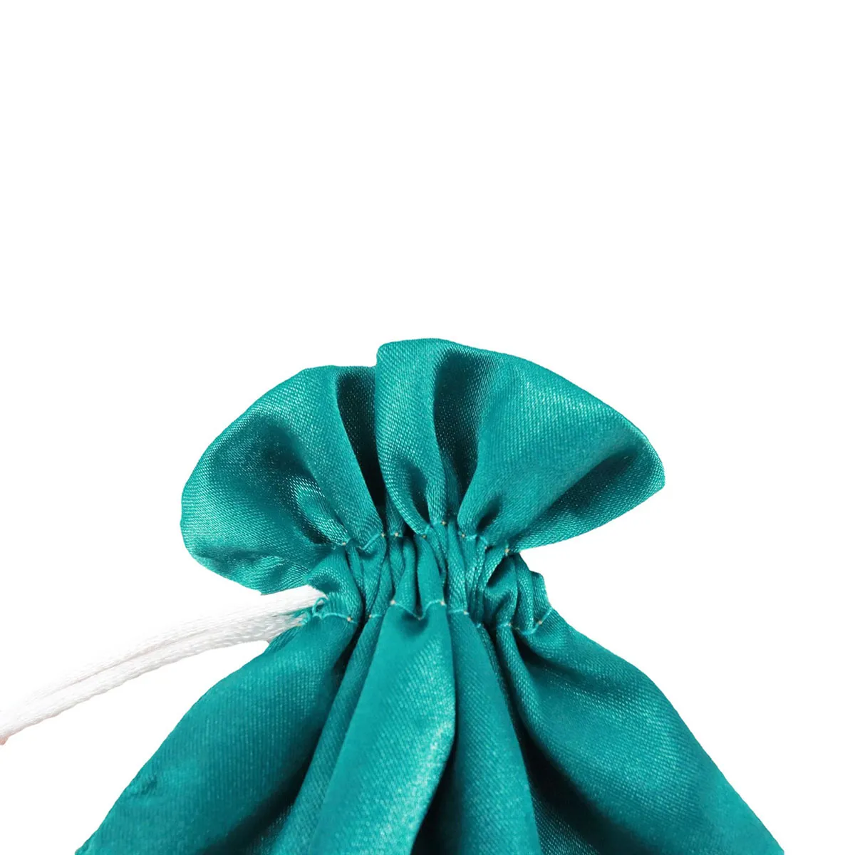 Green Satin Drawstring Bag with Tassels | Velvet-Like Texture | Custom Logo for Jewelry Packaging KY-SB202092101-4