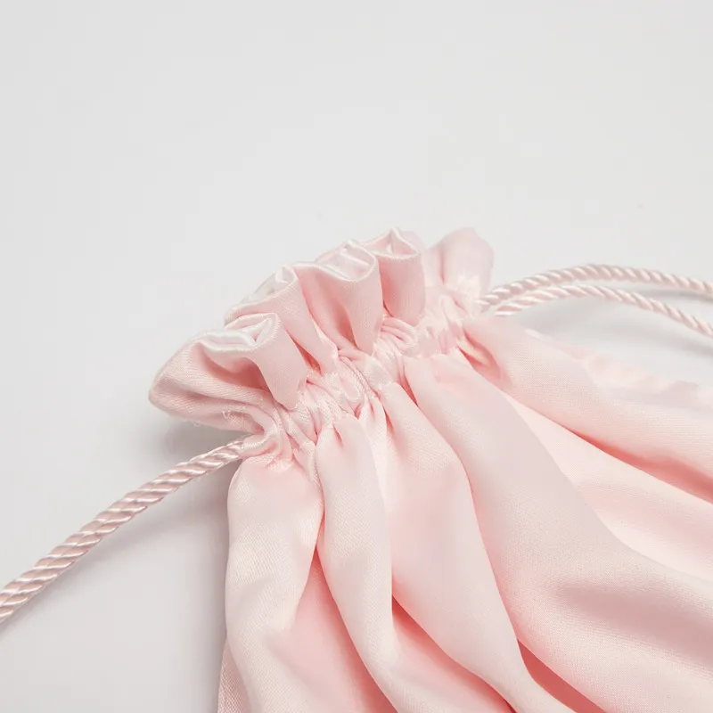 Large Satin Drawstring Bag | Multiple Sizes & Colors | Pink, Silver, Gray | for Clothing, Toys & Gifts KY-SB202092104-12