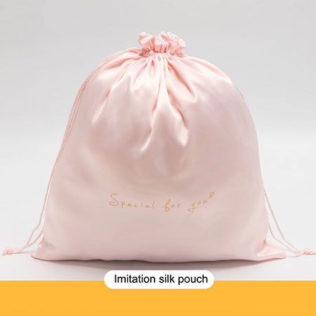 Customized Drawstring Satin Silk Cosmetics Pouch