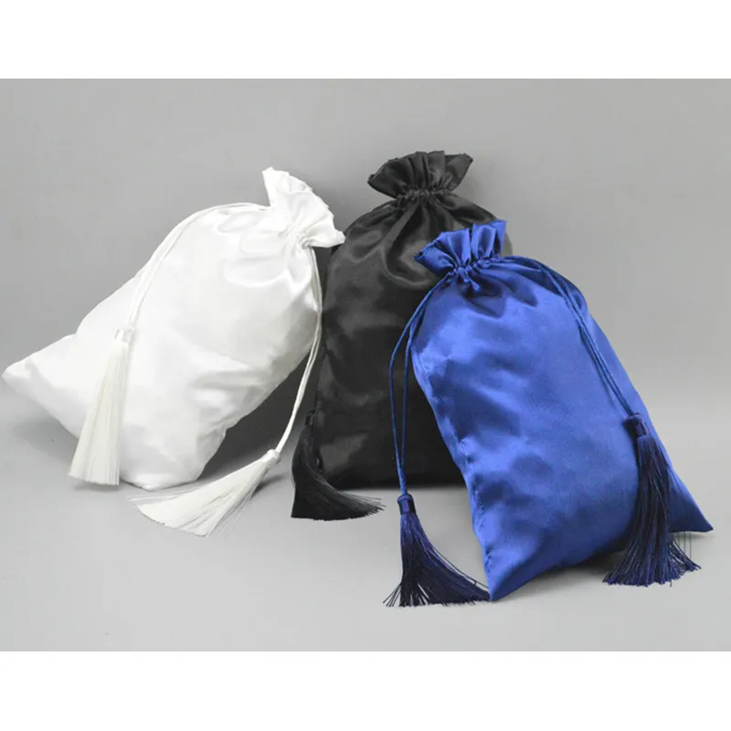Großhandel individueller Satin-Seiden-Kordelbeutel mit Geschenklogo KY-SB202092117-3