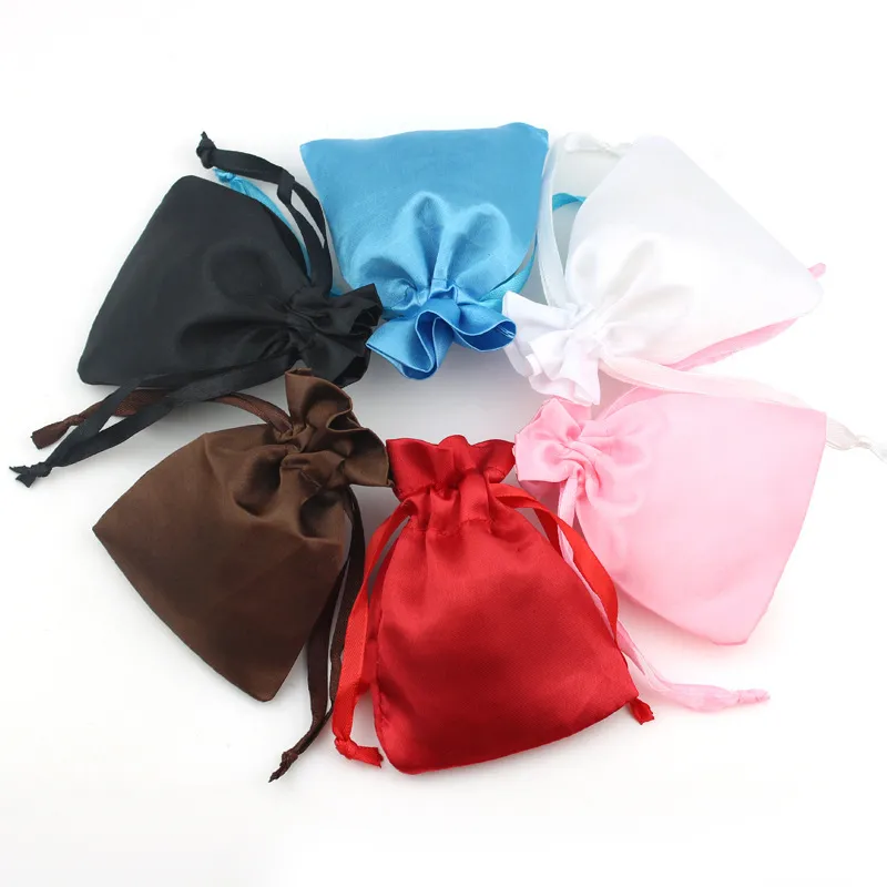 Großhandel individueller Satin-Seiden-Kordelbeutel mit Geschenklogo KY-SB202092117-4