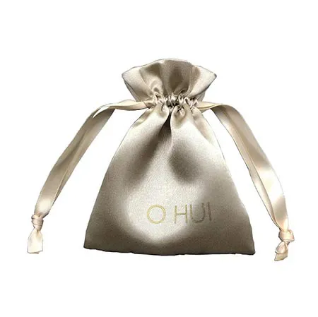 Petite Sacoche en Satin avec Cordon Double-Pull et Bord en Dentelle | 6x8cm & 6x10cm | pour Bijoux & Petits Cadeaux