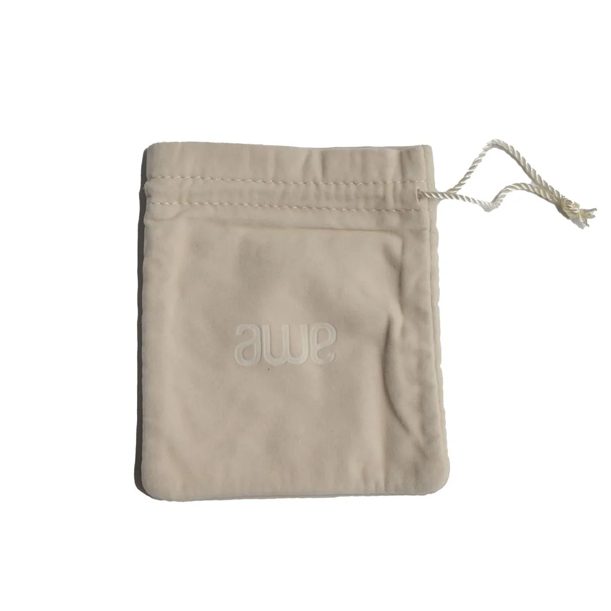 Sac de bijoux de luxe à cordon personnalisé pour bague, collier en flanelle  
