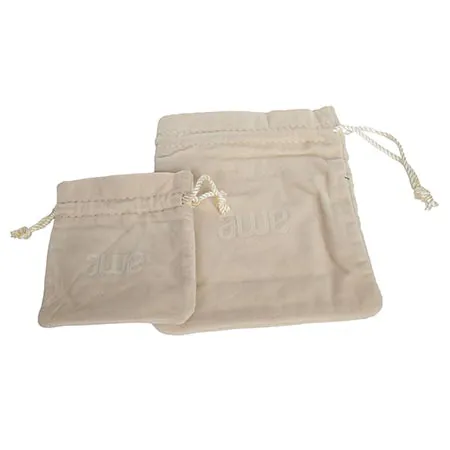 Sac de bijoux de luxe à cordon personnalisé pour bague, collier en flanelle  