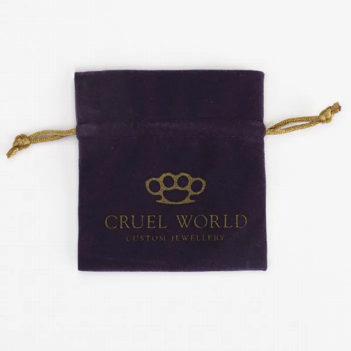 Velvet Drawstring Gift Bag | Double-Pull Lace Edge | Royal Blue & Multi-Color | Custom Logo KY-VB22072604-21