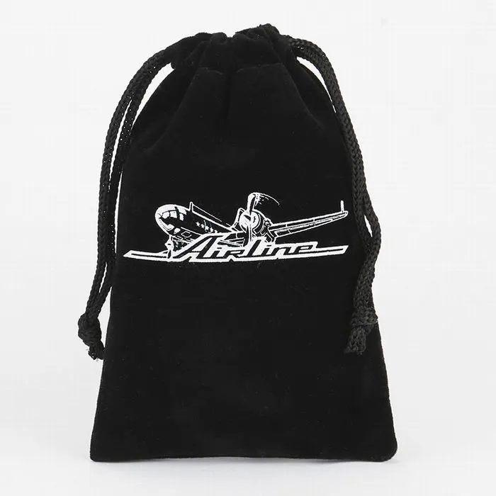 Velvet Drawstring Gift Bag | Double-Pull Lace Edge | Royal Blue & Multi-Color | Custom Logo KY-VB22072604-42