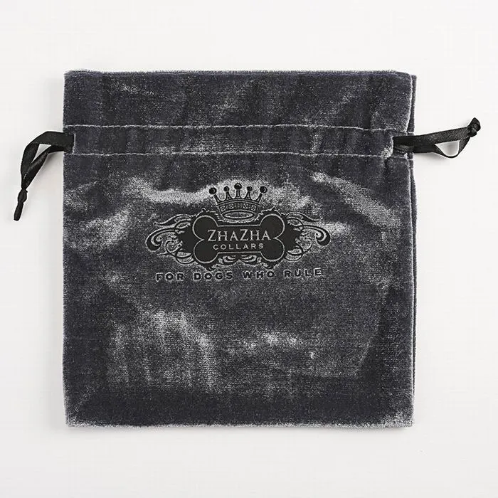 Velvet Drawstring Gift Bag | Double-Pull Lace Edge | Royal Blue & Multi-Color | Custom Logo KY-VB22072604-51