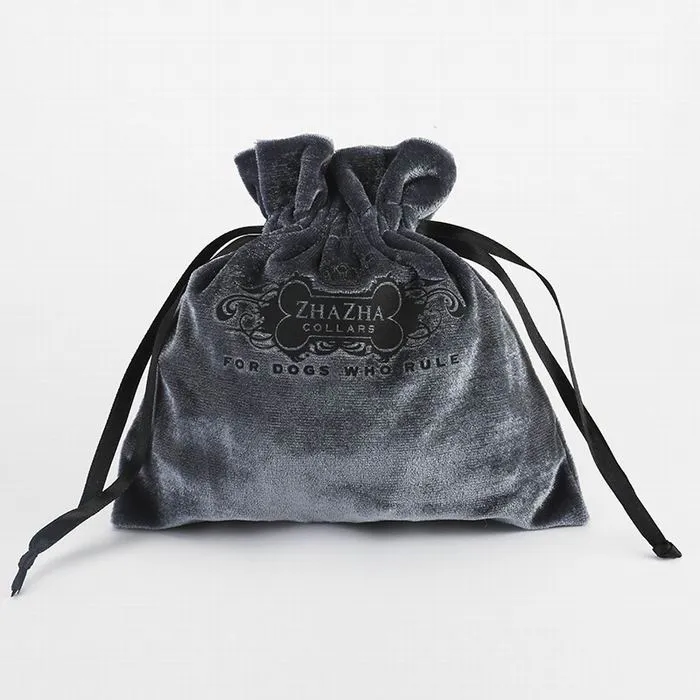 Velvet Drawstring Gift Bag | Double-Pull Lace Edge | Royal Blue & Multi-Color | Custom Logo KY-VB22072604-52