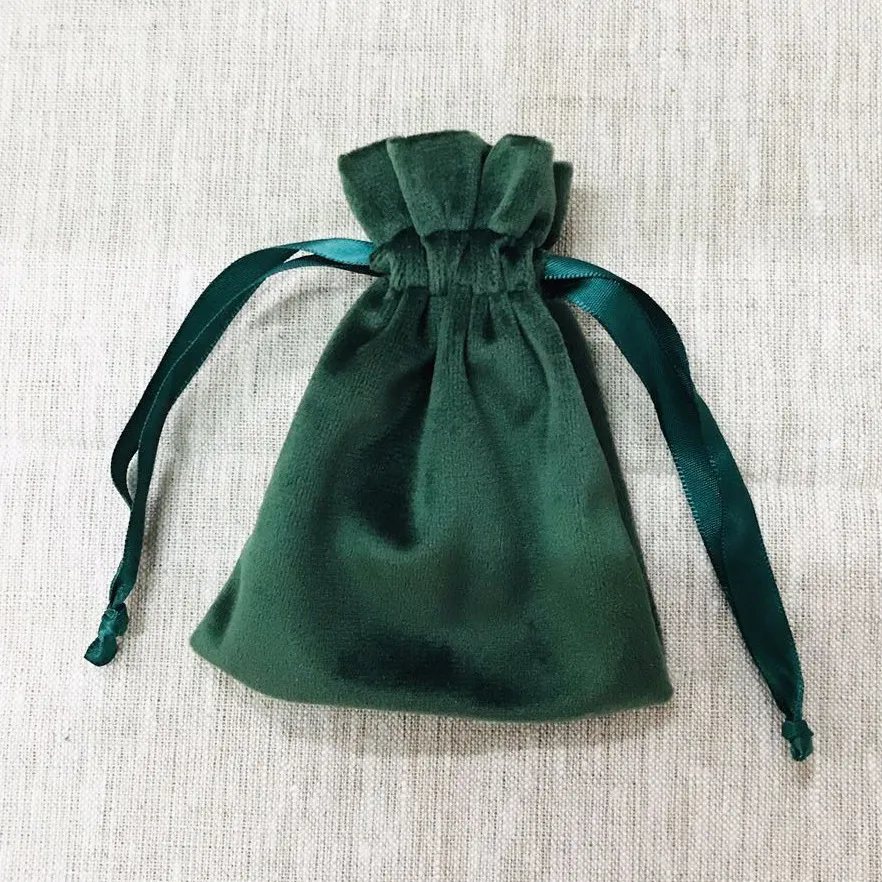 Korean Suede Drawstring Gift Bag | Double-Pull Lace Edge | Royal Blue & Multi-Color | Custom Logo KY-VB220908F12-13