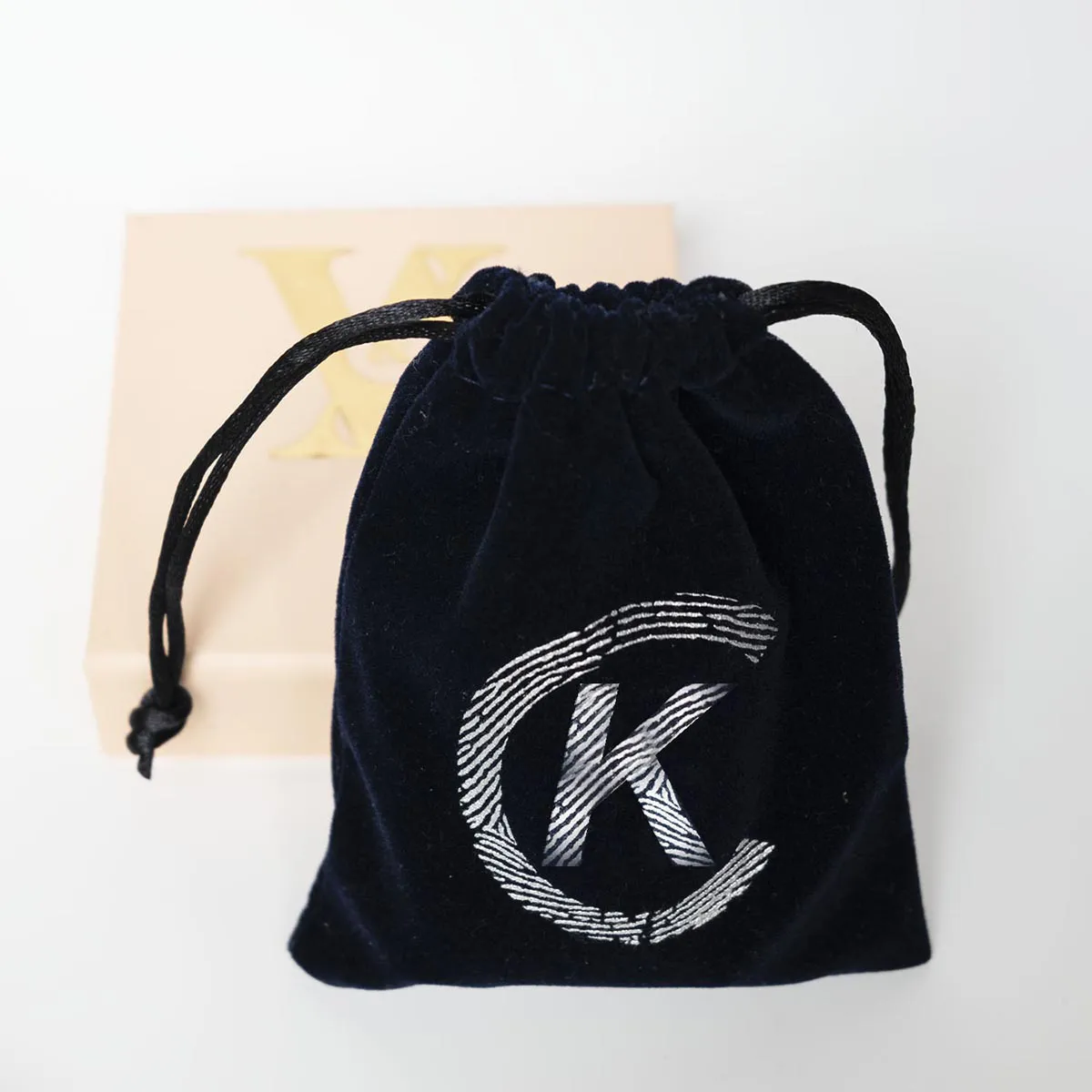 Fleece & Velvet Drawstring Gift Bag | Lace Edge | Double-Pull Closure | Custom Sizes & Colors KY-VB24071101-14