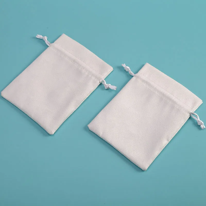 Fleece & Velvet Drawstring Gift Bag | Lace Edge | Double-Pull Closure | Custom Sizes & Colors KY-VB24071101-31