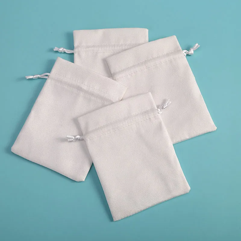 Fleece & Velvet Drawstring Gift Bag | Lace Edge | Double-Pull Closure | Custom Sizes & Colors KY-VB24071101-32